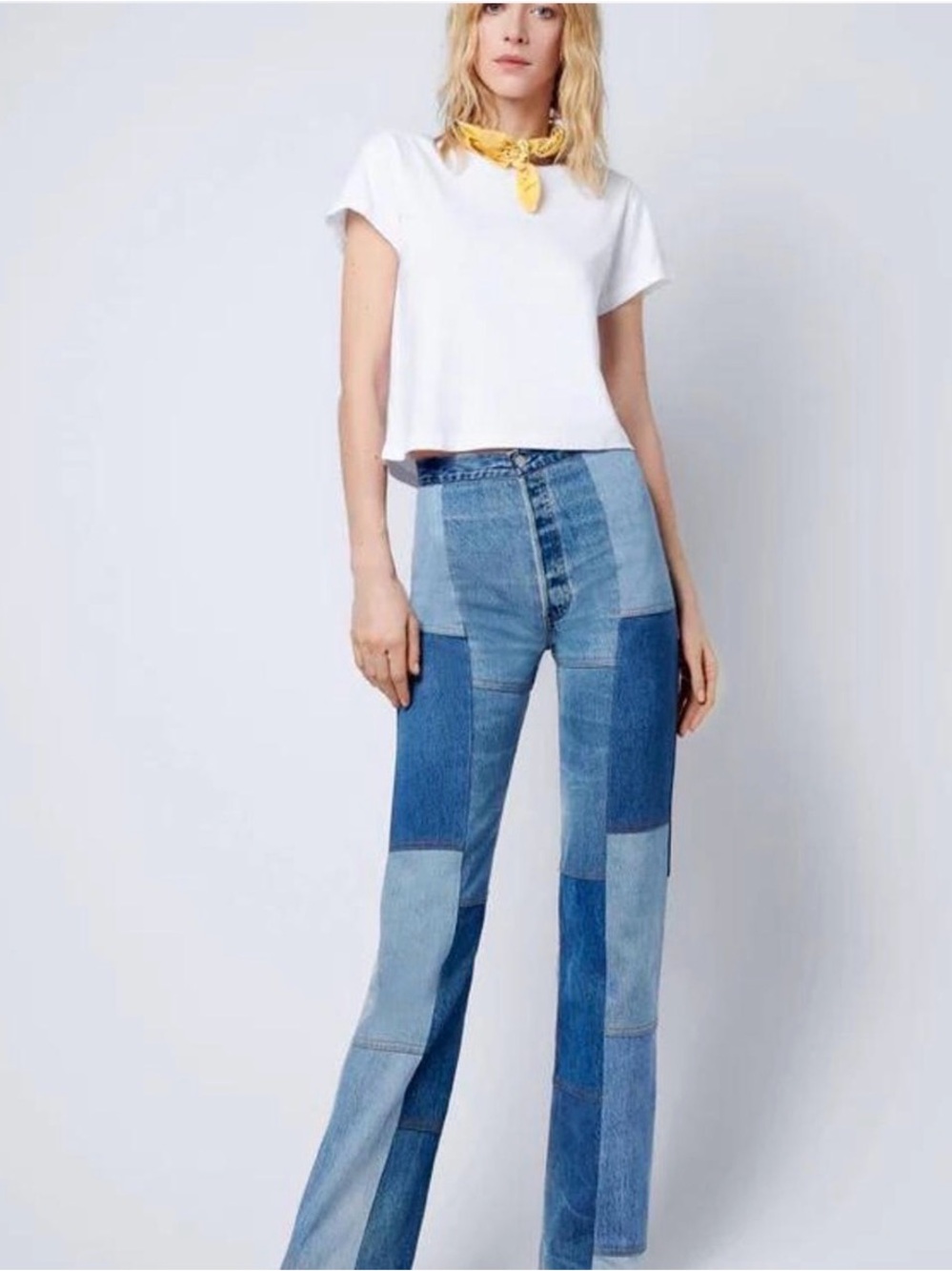 RE/DONE x Levi’s Amina Muaddi Patchwork Jeans Indigo Size 23